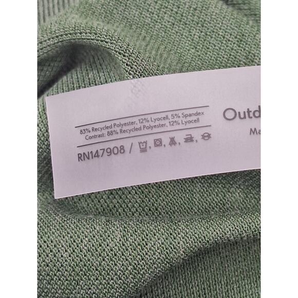 Outdoor Voices Men's Size XXS Birdie Long Sleeve Polo Greenwoods Green NWT - Picture 4 of 7